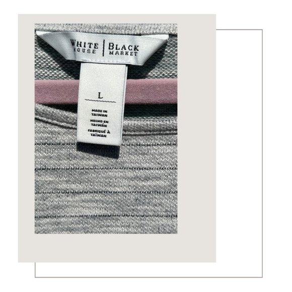 Gray Striped Blouson Dress - Picture 5 of 5